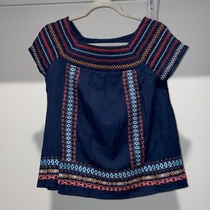 Embroidered Off the shoulder top